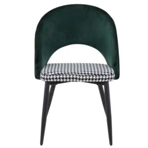 mobiliario-contract-silla cleo metal tapizado verde con pata de gallo 1